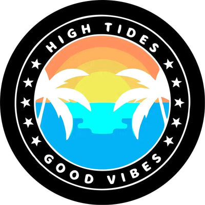 High Tides Good Vibes Spare Tire Cover Cover without back up camera / 205/75/R14 inches Spare Tire Cover