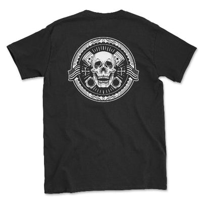 Mechanic Skull Wrench T-shirt Small / Black Unisex T-shirt