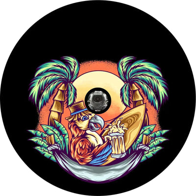 Party Parrot Spare Tire Cover Cover with back up camera for JL/Bronco / Spare Tire Cover