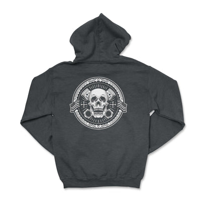 Skeleton Mechanic Hoodie Small / Dark Heather Hooded Sweatshirt